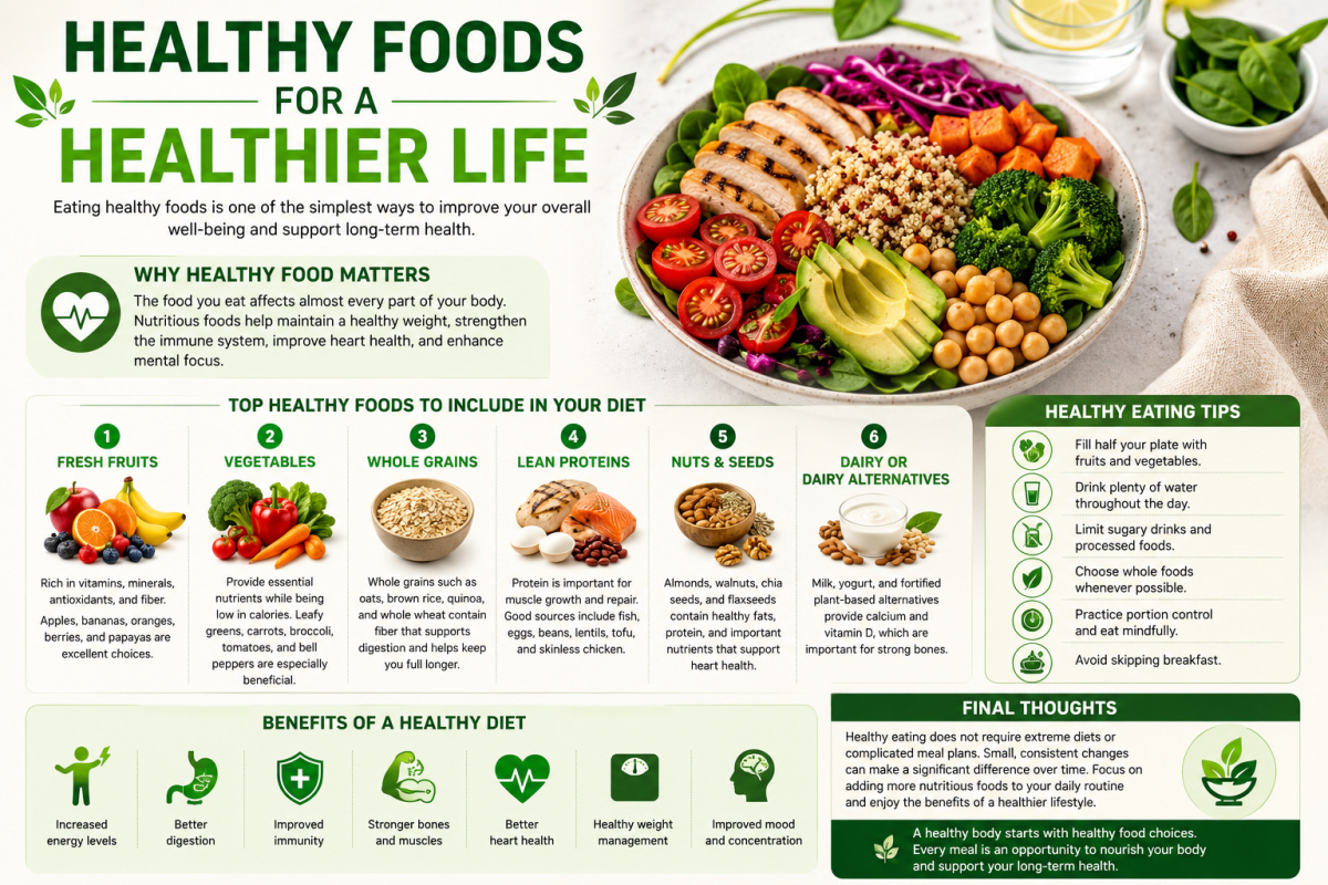 Healthy foods for a healthier life