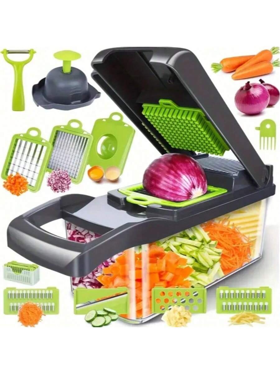 16-in-1 Vegetable Chopper – Multi-Function Kitchen Slicer & Dicer